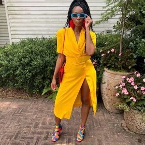 Yellow vintage dress